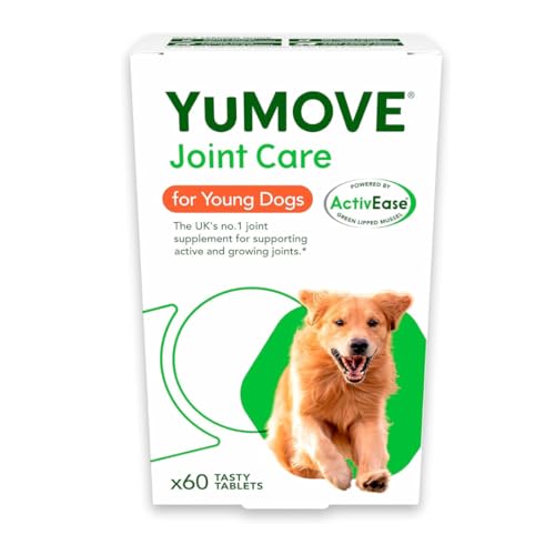 YuMOVE Young & Active Gelenktabletten für junge und aktive Hunde – Nahrungsergänzungsmittel mit Grünlippmuschelpulver – 1 x 60 Tabletten von Lintbells