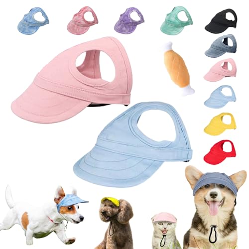 Outdoor Sun Protection Hood for Dogs, 2024 New Dog Outdoor Sun Protection Hat, Dog Sun Visor Pet Outdoor Cap, Summer Pet Sun Hat Dog Baseball Hat, with Adjustable Strap and Ear Holes (L,2pcs-G) von Liocwocne