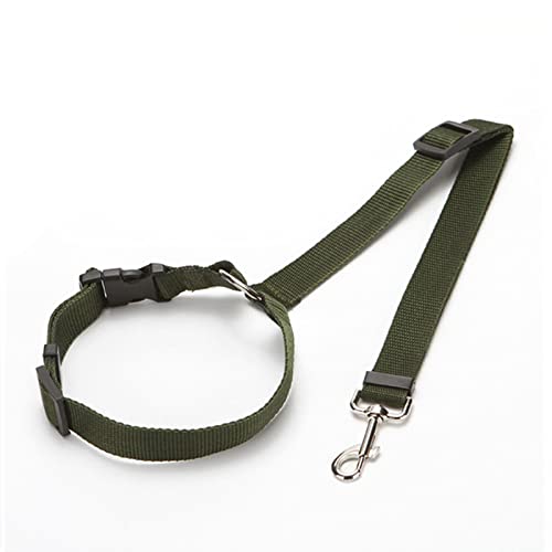 Adjustable Car Dog Leash, Dog Seatbelt for Car Dog Collars, Harnesses & Leashes, Dog Car Harness Car Harness for Dogs Safety Seat Belt (Green) von Lioncool