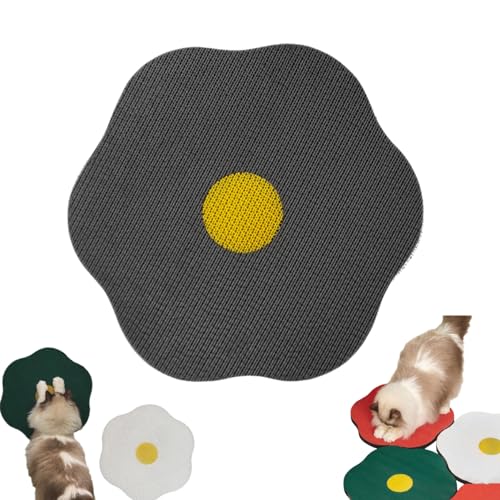 Flower Scratching Pad for Cats on Wall, Cat Wall Scratcher Corrugated Cardboard, CuddlesMeow Flower Scratching Pad, Cat Scratching Mat Furniture Protector (Gray Flowers) von Lioncool