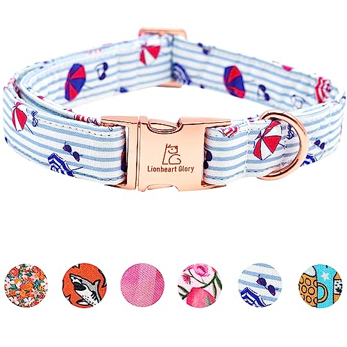 Lionheart glory Hundehalsband, Sommer Hundehalsband Streifen Junge Hundehalsband Niedliches Halsband für Große Hunde Katze Haustier Geschenk von Lionheart glory