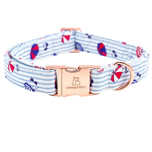 Lionheart glory Hundehalsband, Sommerhundehalsband Streifenhalsband Junge Hundehalsband Niedliche Pflicht Verstellbares Halsband Geschenk für X-kleinen Welpen von Lionheart glory