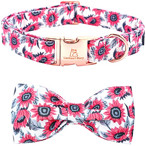 Lionheart glory Hundehalsband mit Fliege, rosa Hundehalsbänder für Hündinnen, weich, langlebig, verstellbar, Federhalsband, Hundeschleife für mittelgroße Hunde Lionheart glory Hundehalsband mit Fliege, rosa Hundehalsbänder für Hündinnen, weich, langlebig, verstellbar, Federhalsband, Hundeschleife für mittelgroße Hunde von Lionheart glory