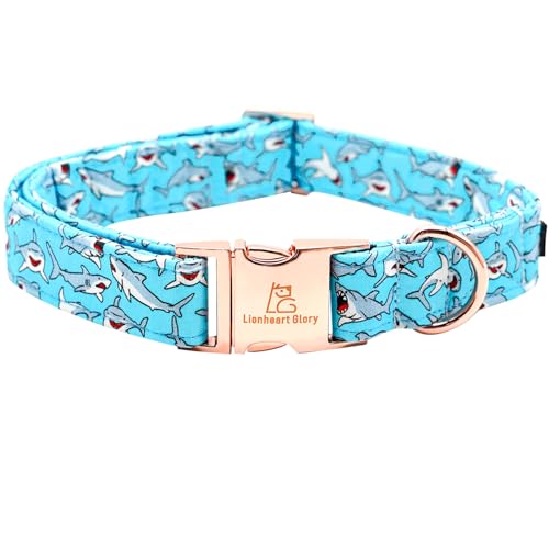 Lionheart glory Hundehalsband mit Hai-Druck, für große Hunde, weich, langlebig, verstellbar, für Jungen, Haustier, Geschenk, Sommerhalsband, Blau Lionheart glory Hundehalsband mit Hai-Druck, für große Hunde, weich, langlebig, verstellbar, für Jungen, Haustier, Geschenk, Sommerhalsband, Blau von Lionheart glory