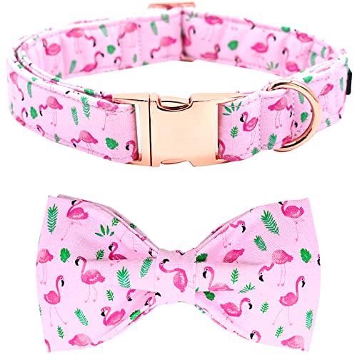 Lionheart glory Hundeschleife Halsband Rose Hundehalsband für große Hunde, rosa Hundehalsband mit Schleife für weibliche Hunde Frühling Hundehalsband Haustierhalsbänder Schleifen von Lionheart glory