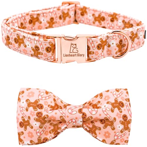 Lionheart glory Weihnachtliches Hundehalsband, rosa Hundehalsband mit Schleife, verstellbar, weich und bequem, Fliege, Halsbänder für kleine Hunde, Mädchen oder Jungen, Haustiergeschenk, Lionheart glory Weihnachtliches Hundehalsband, rosa Hundehalsband mit Schleife, verstellbar, weich und bequem, Fliege, Halsbänder für kleine Hunde, Mädchen oder Jungen, Haustiergeschenk, von Lionheart glory
