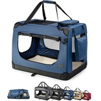 Lionto Hundetransportbox - faltbar - blau M von Lionto