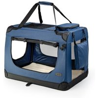 Lionto Hundetransportbox - faltbar - blau XXXL von Lionto