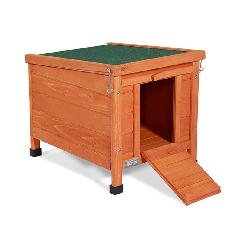 Lionto Katzen- und Kleintierhaus aus Holz - L 43 x B 43 x H 52 cm von Lionto