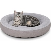 Lionto Katzenbett rund, Oxford- & Plüschstoff, 65 cm Durchmesser, grau von Lionto