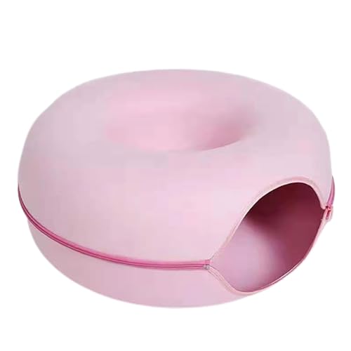 Meowmaze Cat Bed, Meowmaze Cat Tunnel Bed, Felt Cat Donut, Cat Donut Bed Tunnel, Washable Interior Cat Play Tunnel, Cat Cave for Indoor Cats (D,L) von Lipski