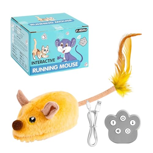 Bewegliches Katzenspielzeug – Interaktive Katzenmäuse | Plüschspielzeug mit Fernbedienung, Licht und Sound für Kätzchen. Spielen, Trainieren, Spielen, Spielen drinnen und draußen, gegen Langeweile Bewegliches Katzenspielzeug – Interaktive Katzenmäuse | Plüschspielzeug mit Fernbedienung, Licht und Sound für Kätzchen. Spielen, Trainieren, Spielen, Spielen drinnen und draußen, gegen Langeweile von Liqzirtu