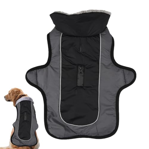 Dog Caot - wasserdichte Hundewinterjacke, reflektierender Warmer Hundeschnüffler | Reflektierende Hund kaltes Wetter, Verstellbarer Hund warme Weste, Winddichte Hund warme Weste für extra große Hunde Dog Caot - wasserdichte Hundewinterjacke, reflektierender Warmer Hundeschnüffler | Reflektierende Hund kaltes Wetter, Verstellbarer Hund warme Weste, Winddichte Hund warme Weste für extra große Hunde von Liqzirtu