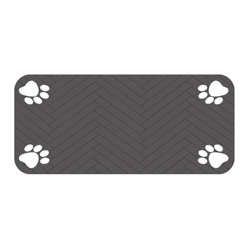 Futtermatte für Hunde - Futternapfmatte für Hunde, Saugfähige | rutschfeste Katzennapfunterlage - Haustier-Tischset, schnell trocknende Wasserspendermatte für Futter, 23,6 x 35,4 Zoll, von Liqzirtu