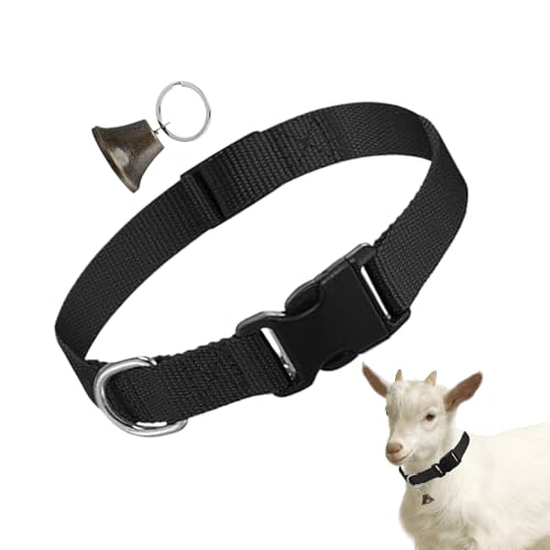 Halsband mit Glocke, verstellbares Halsband aus Nylon für Haustiere, Anti-Verlust-Glocke mit hohem Sound, Zubehör für Schafe, Kühe und Haustiere Ziegen Halsband mit Glocke, verstellbares Halsband aus Nylon für Haustiere, Anti-Verlust-Glocke mit hohem Sound, Zubehör für Schafe, Kühe und Haustiere Ziegen von Liqzirtu