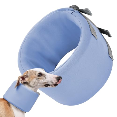 Hundehalsband zur Genesung – leichte und verstellbare Nackenstütze | Verhindert, DASS Haustiere die Nähte berühren, Wundpflege, Anti-Leck-Schutz, sichtbarer Anti-Beiß-Umschlag von Liqzirtu