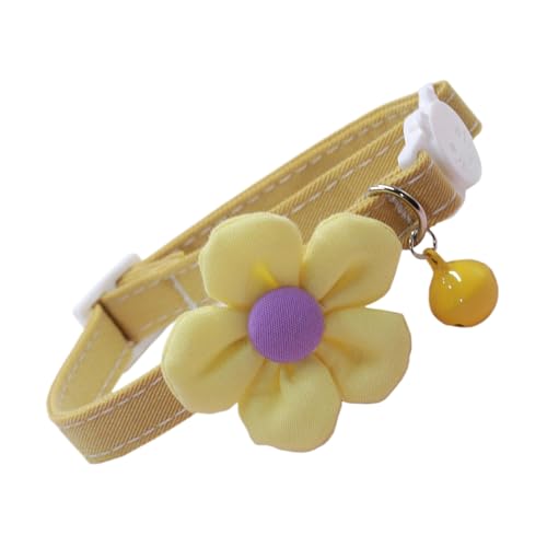 Katzenhalsband - Halskette für Hunde | Verstellbare Blumen mit Glocke für tägliche Dekoration für Haustiere Welpen Welpen Katzen Katzenhalsband Katzenhalsband - Halskette für Hunde | Verstellbare Blumen mit Glocke für tägliche Dekoration für Haustiere Welpen Welpen Katzen Katzenhalsband von Liqzirtu