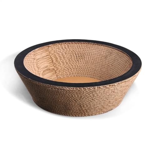 Katzenkratzer - Rund Katzenkratzbrett, Karton Katzenkratzbaum | Schüsselform Reversible Karton Kratzbrett, Katzenkratzer Pappschale für Kleine Mittlere Große Katzen Kätzchen Katzenkratzer - Rund Katzenkratzbrett, Karton Katzenkratzbaum | Schüsselform Reversible Karton Kratzbrett, Katzenkratzer Pappschale für Kleine Mittlere Große Katzen Kätzchen von Liqzirtu
