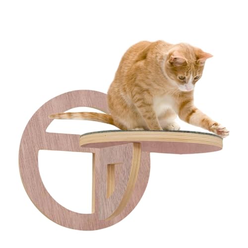 Katzenwandmöbel - Wandregal schwimmend für Katzen, Kletterregal für | Holzregale zum Klettern | Wandregal zum Schlafen für Möbel d von Liqzirtu