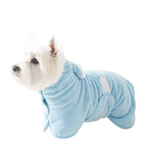 Hunde-Bademantel für nach dem Baden, Hundemantel, Duschtuch, Bademantel, hautfreundlich, schnell trocknend, für kleine, mittelgroße Hunde, Katzen Hunde-Bademantel für nach dem Baden, Hundemantel, Duschtuch, Bademantel, hautfreundlich, schnell trocknend, für kleine, mittelgroße Hunde, Katzen von Liqzirtu
