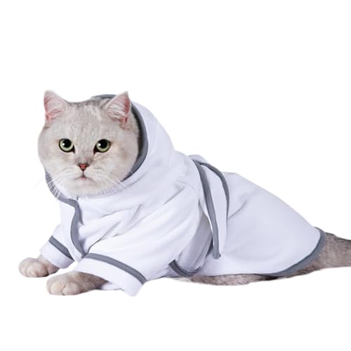 Hundehandtuch | Katzen-Bademantel mit Kapuze, warme Hundekleidung, Hunde-Trockentuch, Hundemantel, super saugfähig, Hundebadezubehör von Liqzirtu