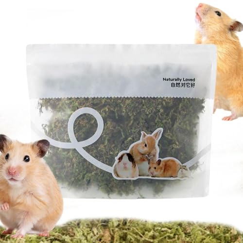 Liqzirtu Natural Moos für Reptilien, Hamster Moos Bettwäsche,5l Geruchskontrolle weicher natürlicher Hamster Moos Bettzeug - Feuchtigkeitsabsorbierende Haustierkäfigzubehör für Chinchilla, Chameleon, von Liqzirtu