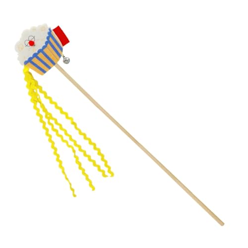 Liqzirtu Quasten-Katzenstab-Spielzeug, Katzen-Angelrute-Spielzeug - Katzenstabspielzeug mit Glöckchen | 54 cm lustiges Katzenspielzeug mit Schnur, Katzenzubehör für kleine, mittelgroße und große Liqzirtu Quasten-Katzenstab-Spielzeug, Katzen-Angelrute-Spielzeug - Katzenstabspielzeug mit Glöckchen | 54 cm lustiges Katzenspielzeug mit Schnur, Katzenzubehör für kleine, mittelgroße und große von Liqzirtu