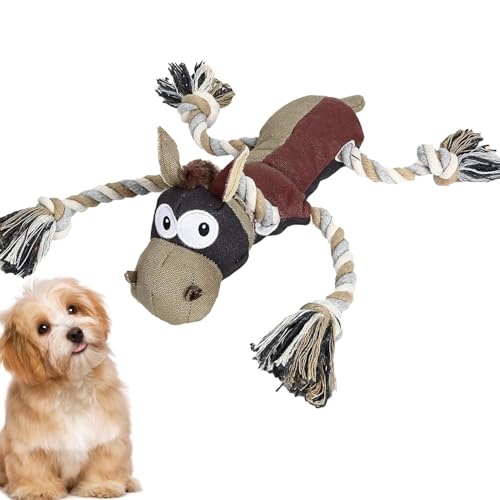 Quietschspielzeug für Hunde – Aggressives Kauspielzeug für Hunde – Eselform Haustier-Trainingswerkzeug für Langeweile und Stimulierung, Tauziehen Welpenspielgerät Quietschspielzeug für Hunde – Aggressives Kauspielzeug für Hunde – Eselform Haustier-Trainingswerkzeug für Langeweile und Stimulierung, Tauziehen Welpenspielgerät von Liqzirtu