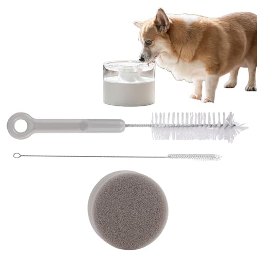 Reinigungsberatungsset für Haustiere, Reinigungszubehör für Katzenbrunnen, Schwammbürste, Trinkbürste, Spender Trinkbürste, Tierbrunnenreiniger-Set von Liqzirtu