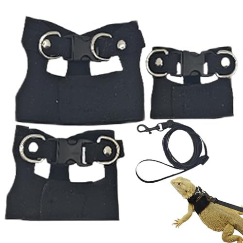 Reptiliengurt und Leine, bärtiges Drachenkabelbaum und Leine Set, Bequemes Echsentraktionseil, Sichere kleine Tiere für das Gehen im Freien im Freien Reptiliengurt und Leine, bärtiges Drachenkabelbaum und Leine Set, Bequemes Echsentraktionseil, Sichere kleine Tiere für das Gehen im Freien im Freien von Liqzirtu