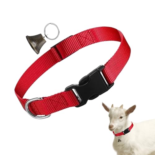 Rinderhalsbänder – verstellbares Halsband aus Nylon für Haustiere – Weideglocke gegen Verlust mit hohem Sound, Zubehör für Schafe, Kühe und Ziegen Rinderhalsbänder – verstellbares Halsband aus Nylon für Haustiere – Weideglocke gegen Verlust mit hohem Sound, Zubehör für Schafe, Kühe und Ziegen von Liqzirtu