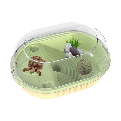 Schildkrötenaquarium | Schildkrötentank mit Deckel | Reptilien-Aquarium, Lebensraum für Haustiere, Kletter- und Sonnenplattformen, verhindert Ausbruch von Liqzirtu