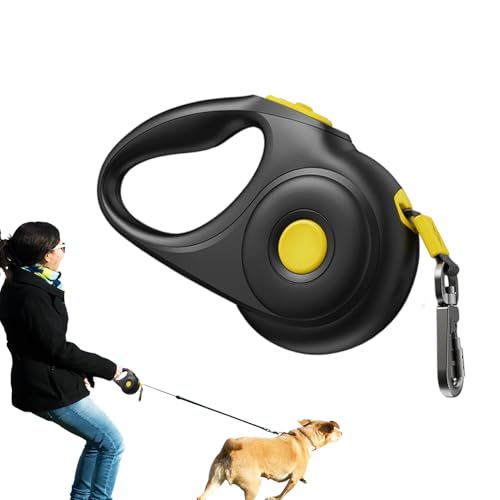 Versenkbares Seil großer Hund - Haustierseil Retraktierbar, semi -automatisches Hundeseil Retraktierbar | Ergonomischer Griff Instant Stop 180 Grad Sicherheitsausrüstung für Hinterhof, Camping, Wander von Liqzirtu