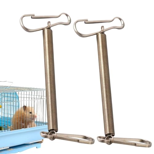 Wasserflaschen-Set für Drahtkäfige - Ersatz | 2 Frühlingsschnallen zum Reparieren von Trinkflaschen für Kaninchenhamster und kleine Haustiere von Liqzirtu