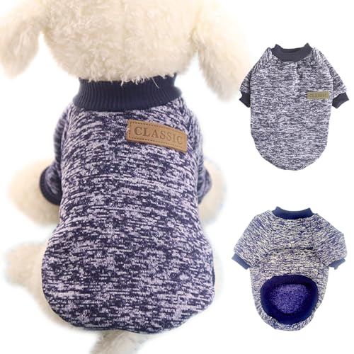Warme Hundepullover, Haustier Pullover Grau, Winterkleidung für Kleine und Mittelgroße Hunde, Katzen-Sweater von Lircentoud