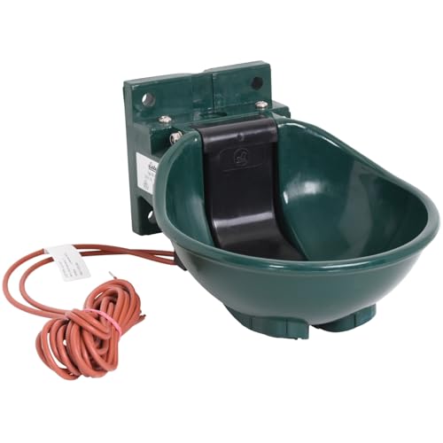 Lister Heizbares Tränkebecken SB 2 H mit Heizkabel 24 Volt / 45 Watt (Frostschutz bis ca. -30°C) - mit Druckzungenventil 24 Volt - Tränke Kuh Kühe Rinder Pferd Pferde Stall von LISTER GmbH