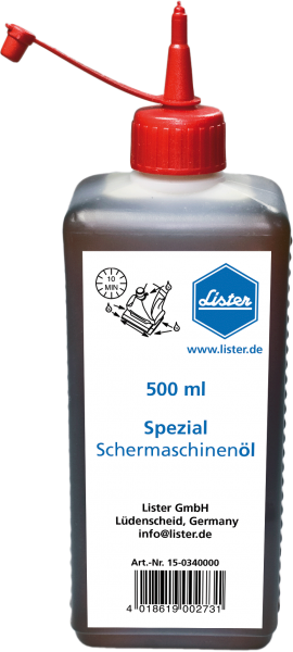 Lister Schermaschinenöl 500ml für Langlebigkeit Lister Schermaschinenöl 500ml für Langlebigkeit von Lister