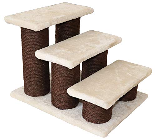 Katzentreppe Easy Climb, 3 Stufen Tiertreppe, Treppe für Katze, 45 x 35 x 34 cm, Maximale Belastung 60 kg von Liszton