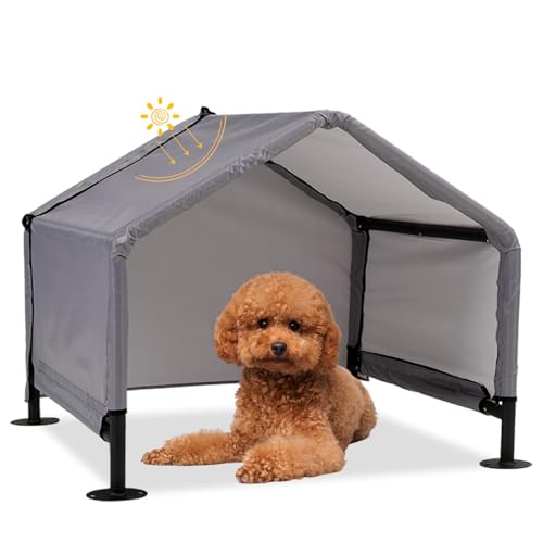 Hundeschattenschutz Outdoor Zelt für kleine mittelgroße Hunde, wasserdichtes Sonnenschutz Haustierhaus für Hunde, Kleintiere und Nutztiere, Haustierüberdachung mit verbesserten Türen und Bodennägeln Hundeschattenschutz Outdoor Zelt für kleine mittelgroße Hunde, wasserdichtes Sonnenschutz Haustierhaus für Hunde, Kleintiere und Nutztiere, Haustierüberdachung mit verbesserten Türen und Bodennägeln von LitaiL