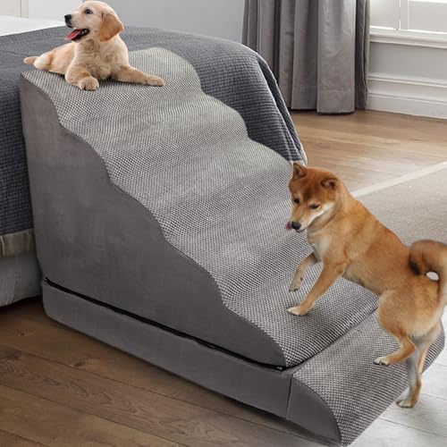 Weiche Hundetreppe & Stufen für hohe Betten 76.2 cm hoch für kleine Hunde, LitaiL Haustiertreppe/Stufen für Betten für große Hunde 76.2 cm hoch, rutschfeste Hunderampen für kleine Haustiere, für Weiche Hundetreppe & Stufen für hohe Betten 76.2 cm hoch für kleine Hunde, LitaiL Haustiertreppe/Stufen für Betten für große Hunde 76.2 cm hoch, rutschfeste Hunderampen für kleine Haustiere, für von LitaiL