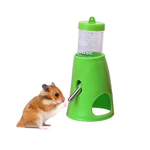 Litewoo 2-in-1 Hamster-Wasserflasche, automatischer Trinker und Kabine, passend für syrische Zwerghamster, Maus, Rennmäuse, Chinchilla, kleine Tiere (grün) von Litewoo