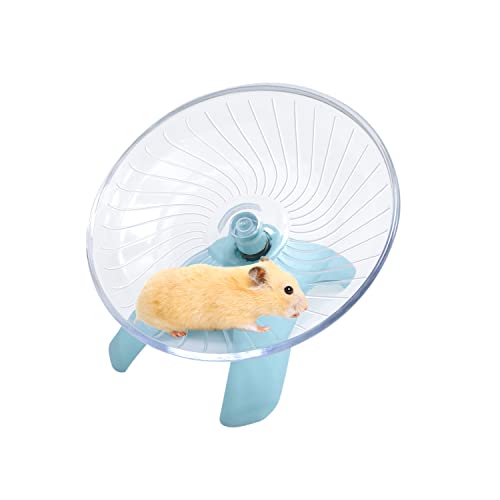 Litewoo Hamster-Spielzeug-Rad-Übung, fliegende Untertasse, Silence Run Spinner, für Rennmäuse, Ratten, Mäuse, Hamster und andere kleine Tiere (hellblau) von Litewoo
