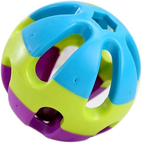 Litewoo Papageien-Leckerli-Ball, bunt, mit Glocke, für Haustiere, Vögel, Sittiche, Wellensittiche, Nymphensittiche, Katzen, Hunde, 1 Stück von Litewoo