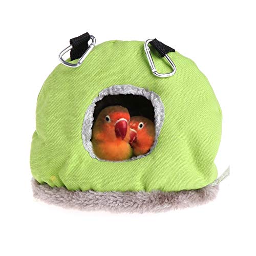 Litewoo Vogel-Hängematte, Nest, Plüsch, warmes Hängezelt, Papageien-Schaukelbett, Höhle, Käfig für Sittiche, Kanarienvögel, Nymphensittiche, Hamster, zufällige Farbe (mittel) von Litewoo