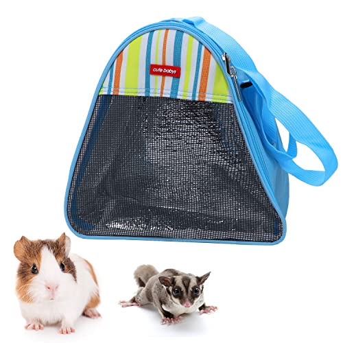 Pet Carrier Travel Bag Hamster Triangle Portable Breathable Outgoing Single Shoulder Sleeping Pouch for Small Animal Chinchilla Hedgehog (Sky Blue) von Litewoo