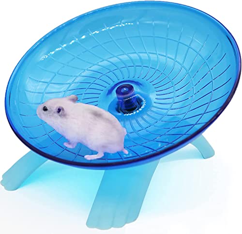 Litewood Hamster fliegende Untertasse, Laufrad, leises Laufrad, Spielzeug für Kleintiere, Chinchillas, Rennmäuse, Ratten, Meerschweinchen, Mäuse, Eichhörnchen (blau) von Litewood