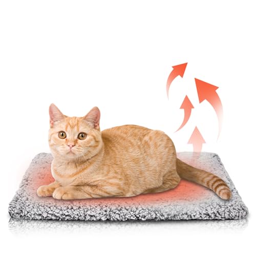 Lithyc Haustier Schlafunterlage – Superweiches Katzendecke – rutschfeste Heizdecke Katze WäRmende Decke für Drinnen und DraußEn(40 * 50cm) von Lithyc