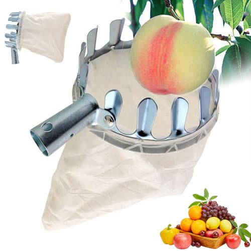 Lithyc ObstpflüCkmaschine - äPfelpflüCker - ObstpflüCker mit Stoffbeutel，Arbeitssparendes ObstpflüCkwerkzeug füR die Ernte Von äPfeln, Kirschen, Birnen und Pfirsichen von Lithyc