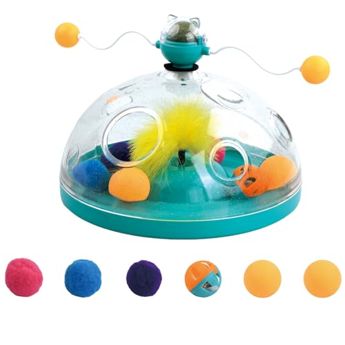 Litinliv 4 in 1 Interaktives Katzenspielzeug,Kätzchen Feeder Stimulation Spielzeug,Katzenspielzeug Intelligenz für Katzen,Katzenminze Kugel Spielzeug,für Haustiere Litinliv 4 in 1 Interaktives Katzenspielzeug,Kätzchen Feeder Stimulation Spielzeug,Katzenspielzeug Intelligenz für Katzen,Katzenminze Kugel Spielzeug,für Haustiere von Litinliv