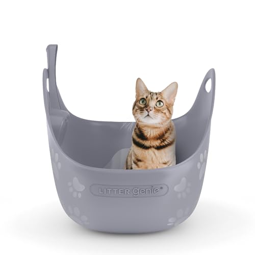 Litter Box Katzentoilette – Grau mit Einer Katzentoilettenschaufel von Litter Genie